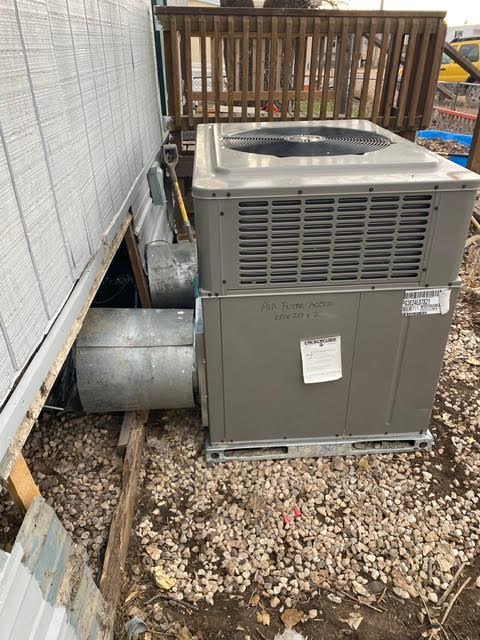 Packaged rooftop AC unit serviced by Butte Heating & Cooling